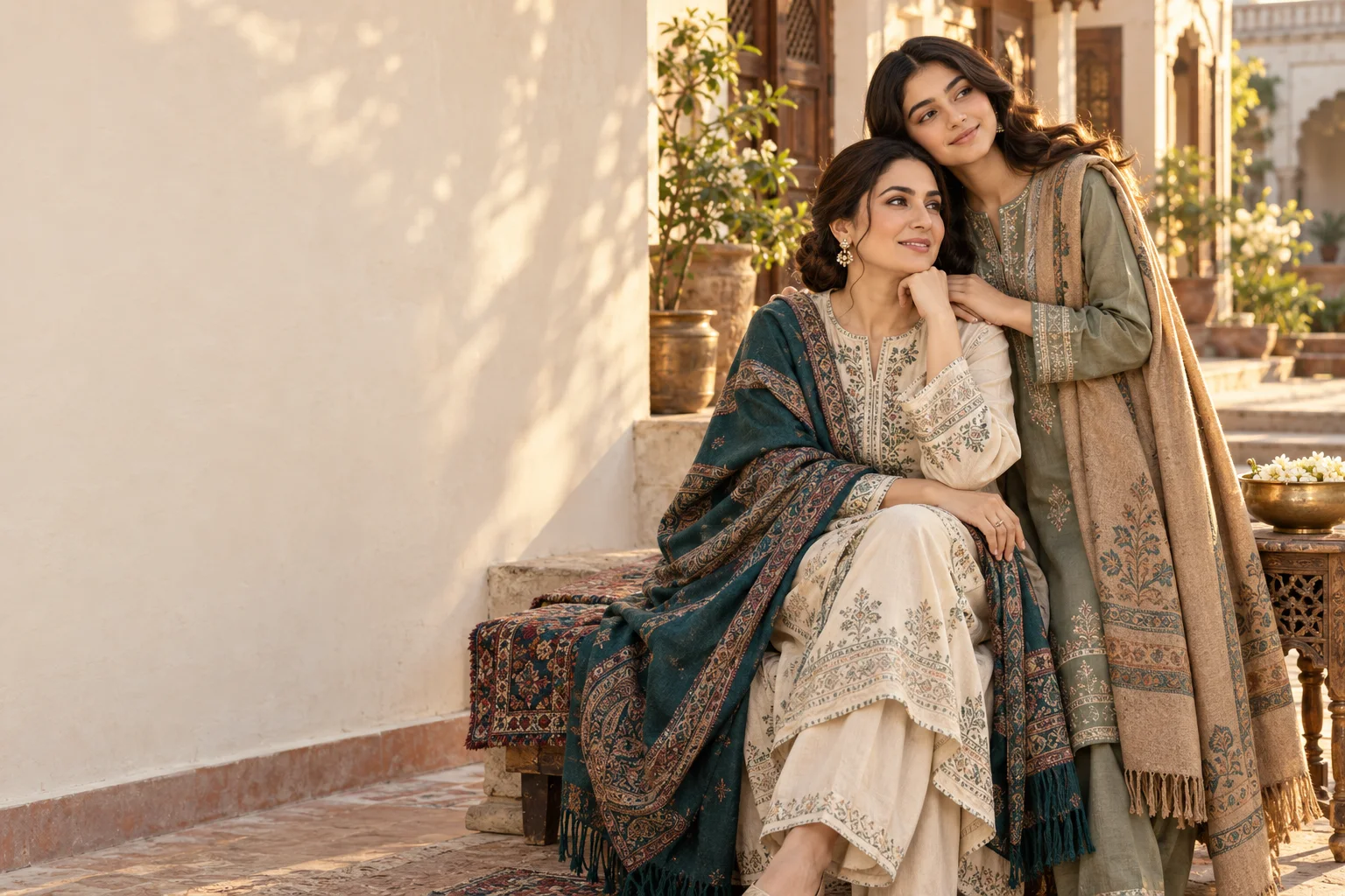 DN LIBAS winter fashion campaign with seasonal khaddar and shawls