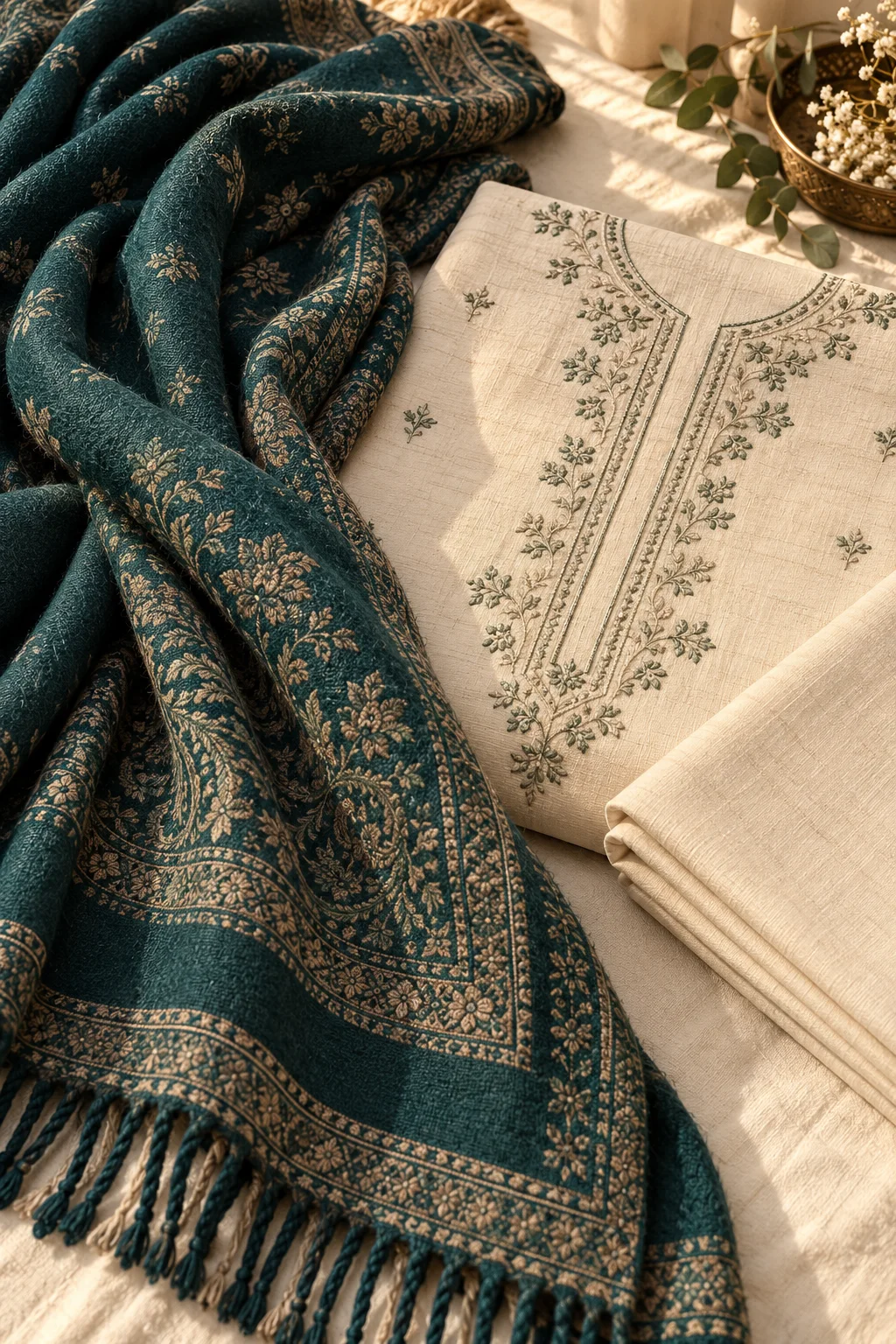 Girls’ Cozy Khaddar 2-Piece